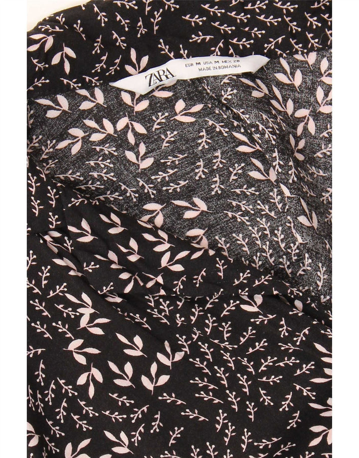 Zara Combinaison À Manches Courtes Femme Noir Moyen Floral