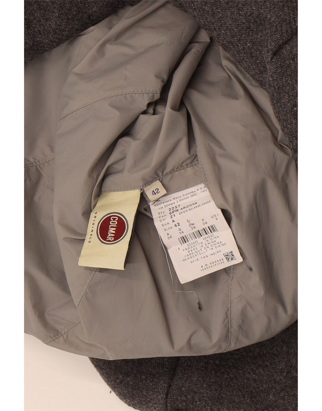 Colmar Manteau Rembourré Femme IT 42 Petit Gris Colorblock