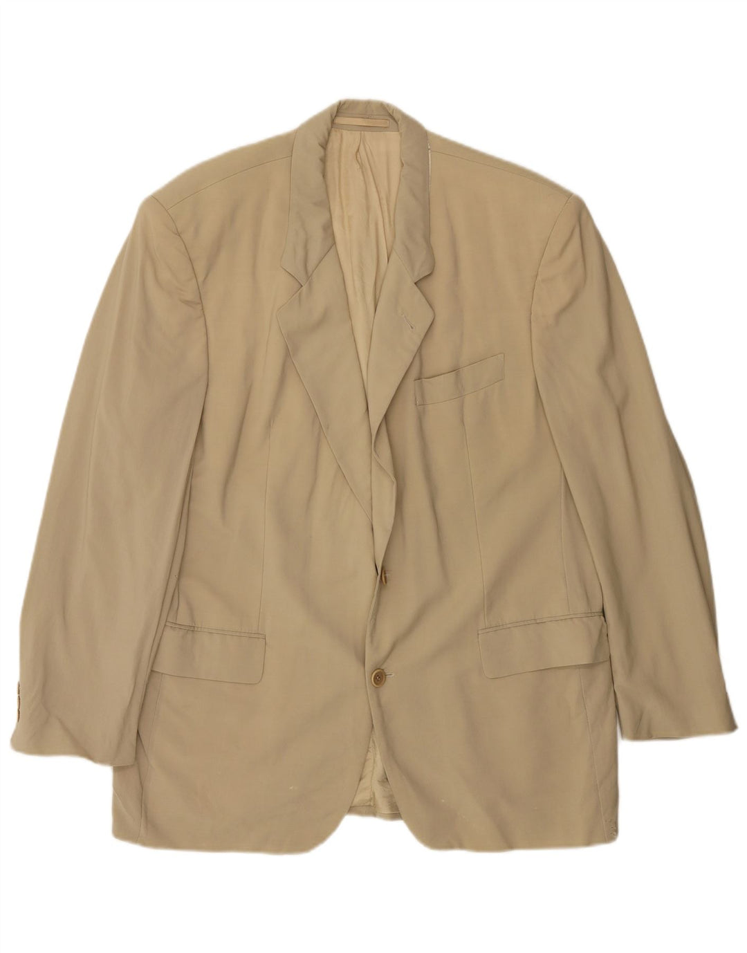 HUGO BOSS Veste Blazer 2 Boutons Homme UK 38 Beige Moyen Laine Vierge