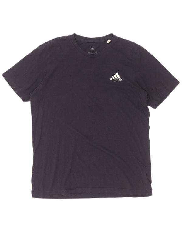 Adidas T-Shirt Homme Haut Large Bleu Marine Coton