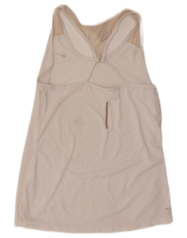 Nike Womens Dri Fit Débardeur UK 14 Large Blanc Cassé Polyester