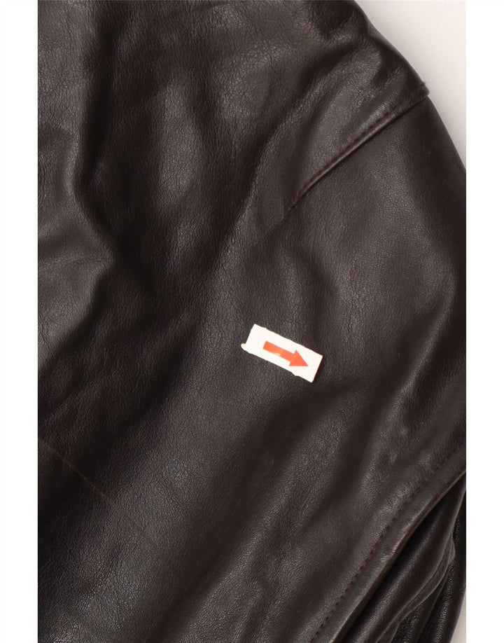 veste en cuir homme vintage IT 52 XL Marron