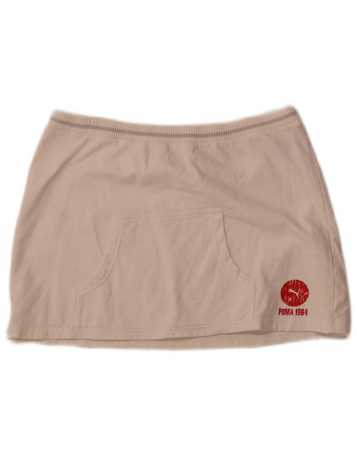 Puma Mini-jupe graphique femme Medium W32 Blanc