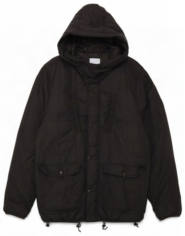 Bench Veste matelassée à capuche pour homme UK 40 Large Noir Polyamide