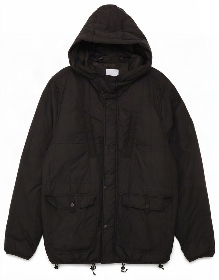 Bench Veste matelassée à capuche pour homme UK 40 Large Noir Polyamide