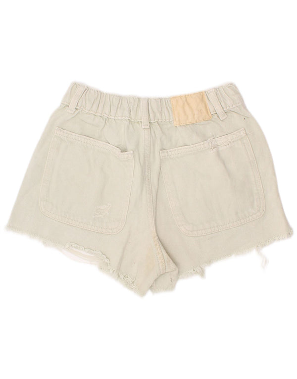 Zara Girls Denim Shorts 11-12 Years Green Cotton