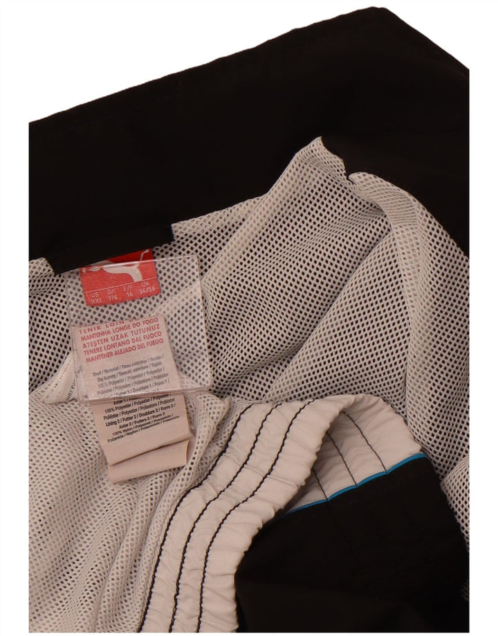 PUMA Veste de survêtement graphique pour garçon 15-16 ans Noir Colourblock