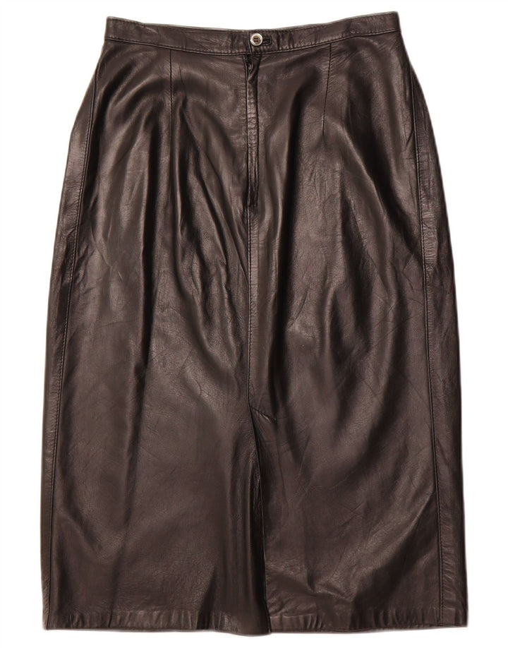 VINTAGE Jupe en cuir femme W26 Petit Noir