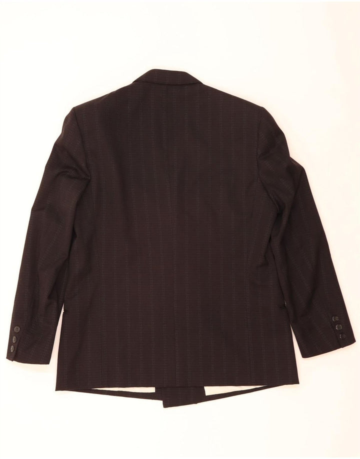 VENTANNI Veste blazer croisée pour homme IT 52 XL Noir à fines rayures