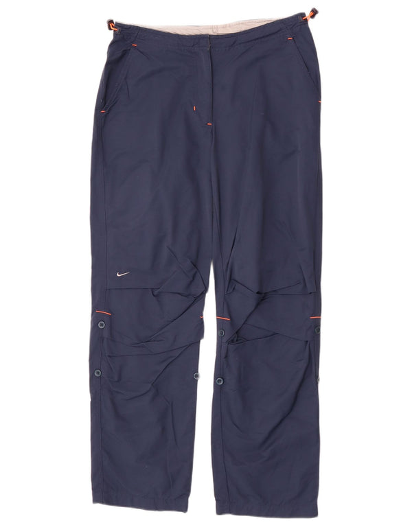 Nike Pantalon droit pour femme US 12/14 Large W30 L28 Bleu Coton