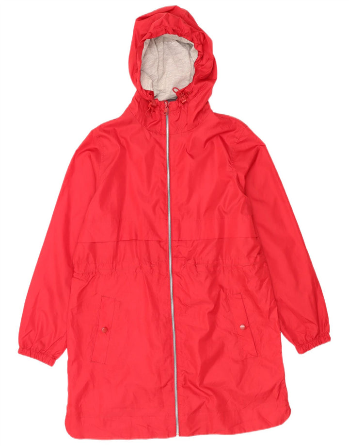 Marks & Spencer Manteau imperméable à capuche pour femme UK 44 Rouge moyen Polyester