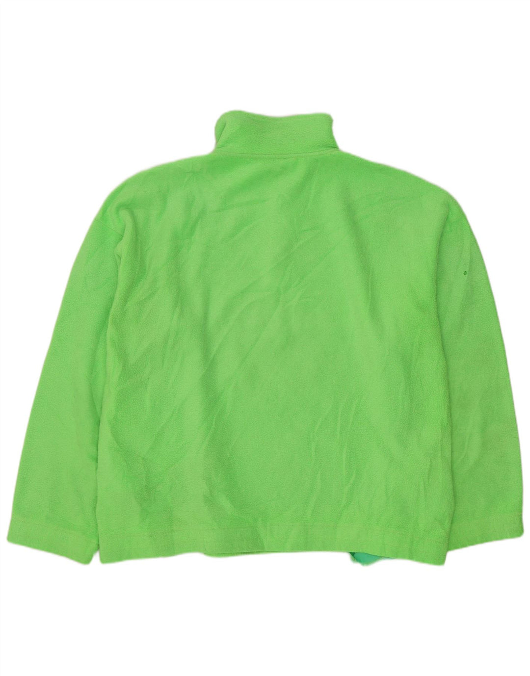 FILA Pull en polaire pour homme, coupe ample, col boutonné, IT 46, petit vert