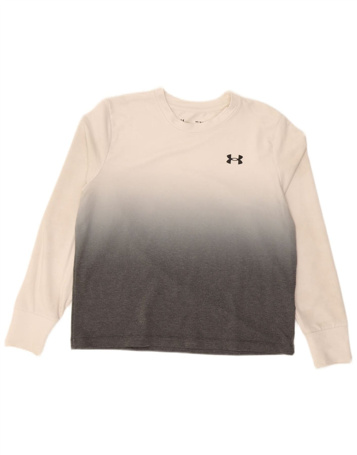 Under Armour Haut à manches longues pour homme en polyester color block blanc cassé moyen
