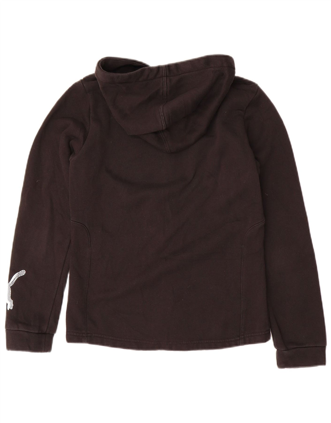 PUMA Sweat à capuche zippé graphique pour fille 13-14 ans Noir Coton
