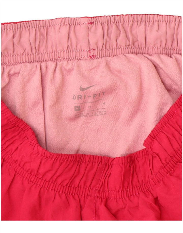 Nike Short de sport Dri Fit pour femme UK 12 Polyester color block rouge moyen