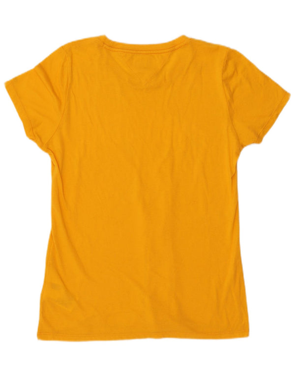Tommy Hilfiger T-shirt graphique pour femme UK 14 Orange moyen Coton