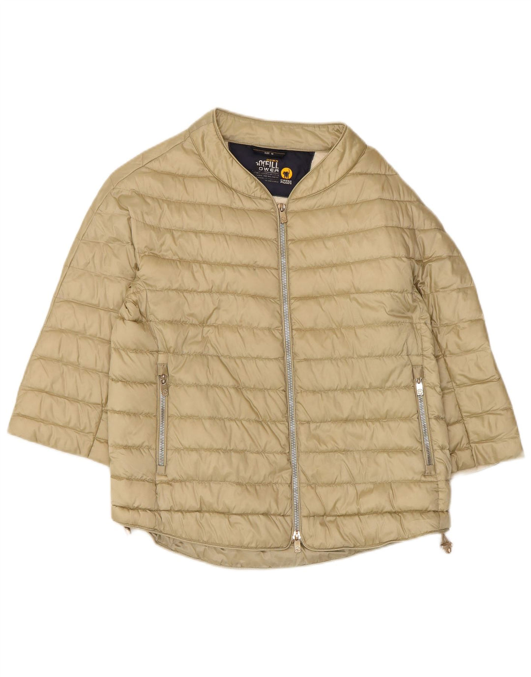 Ciesse Piumini Veste matelassée à manches courtes pour femme UK 12 Beige moyen