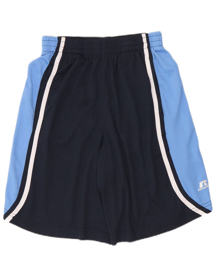 RUSSELL ATHLETIC Short de Sport Garçon 14-15 Ans Bleu Marine Colourblock
