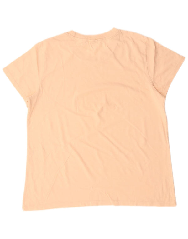 Levi's T-Shirt Femme UK 16 Large Beige Coton