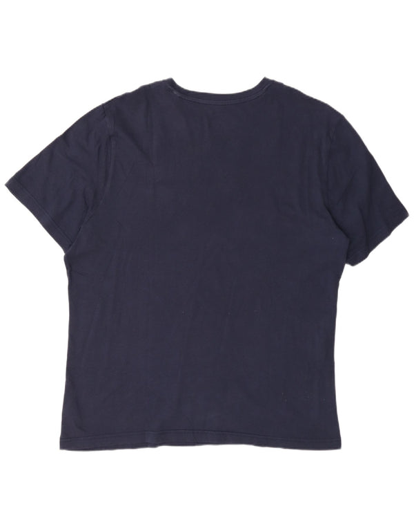 Reebok Homme Graphic T-Shirt Top XL Bleu Marine Coton