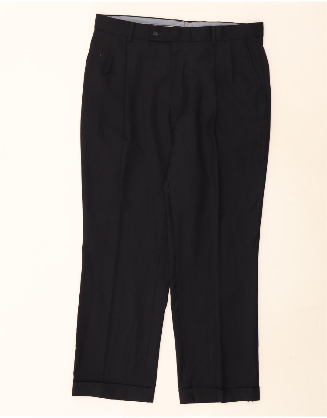 NAUTICA Pantalon de costume pour homme W38 L30 Laine noire