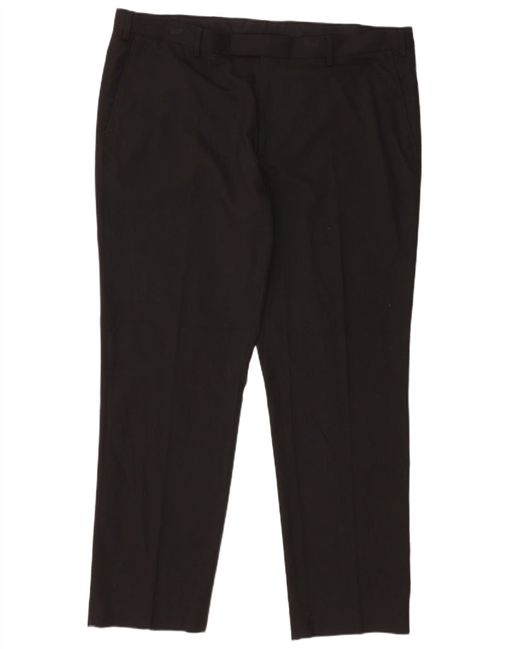 Marks & Spencer Pantalon de costume coupe classique pour homme W42 L31 Noir Polyester