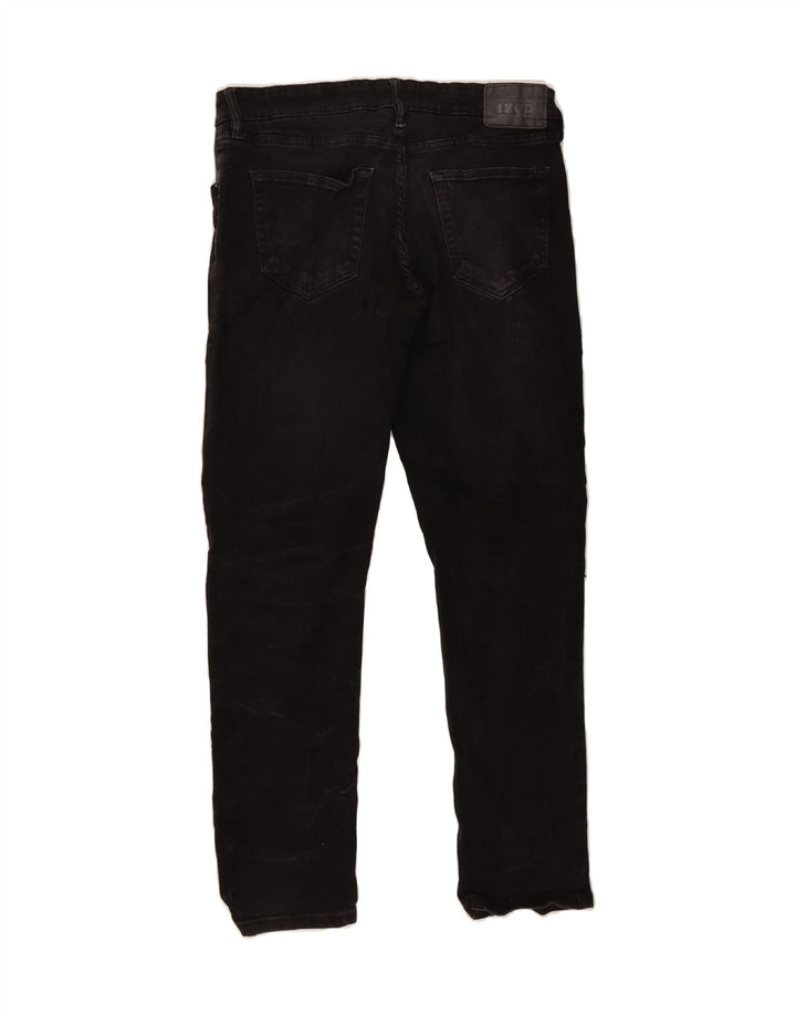 IZOD Womens Straight Jeans W30 L30 Black Cotton Vintage Izod and Second-Hand Izod from Messina Hembry 
