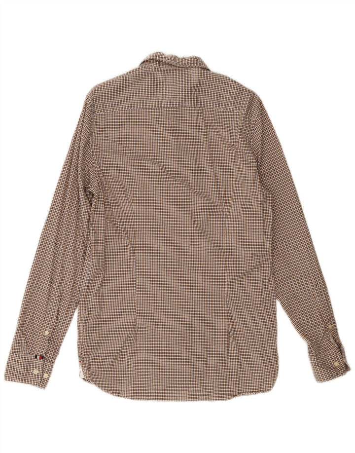 TOMMY HILFIGER Chemise Slim Fit Homme Jaune Moyen Vichy Coton