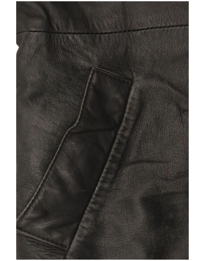 Veste en cuir femme Dama IT 44 Cuir color block noir moyen