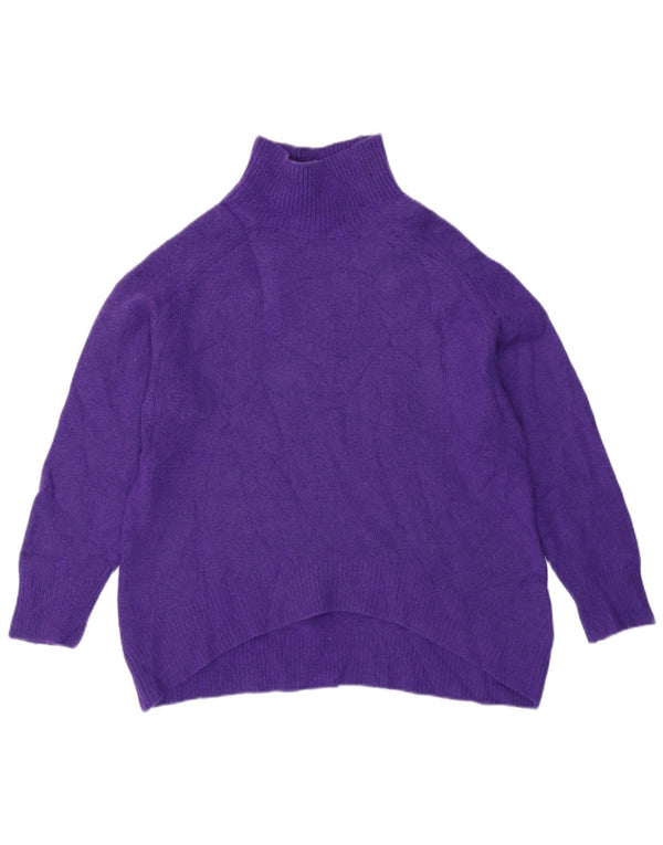 Massimo Dutti Pull surdimensionné à col roulé pour femme UK 10 Petit Violet