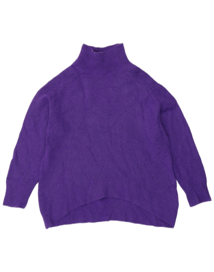 Massimo Dutti Pull surdimensionné à col roulé pour femme UK 10 Petit Violet