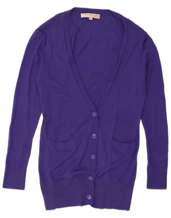 French Connection Pull cardigan long pour femme UK 12 Violet moyen
