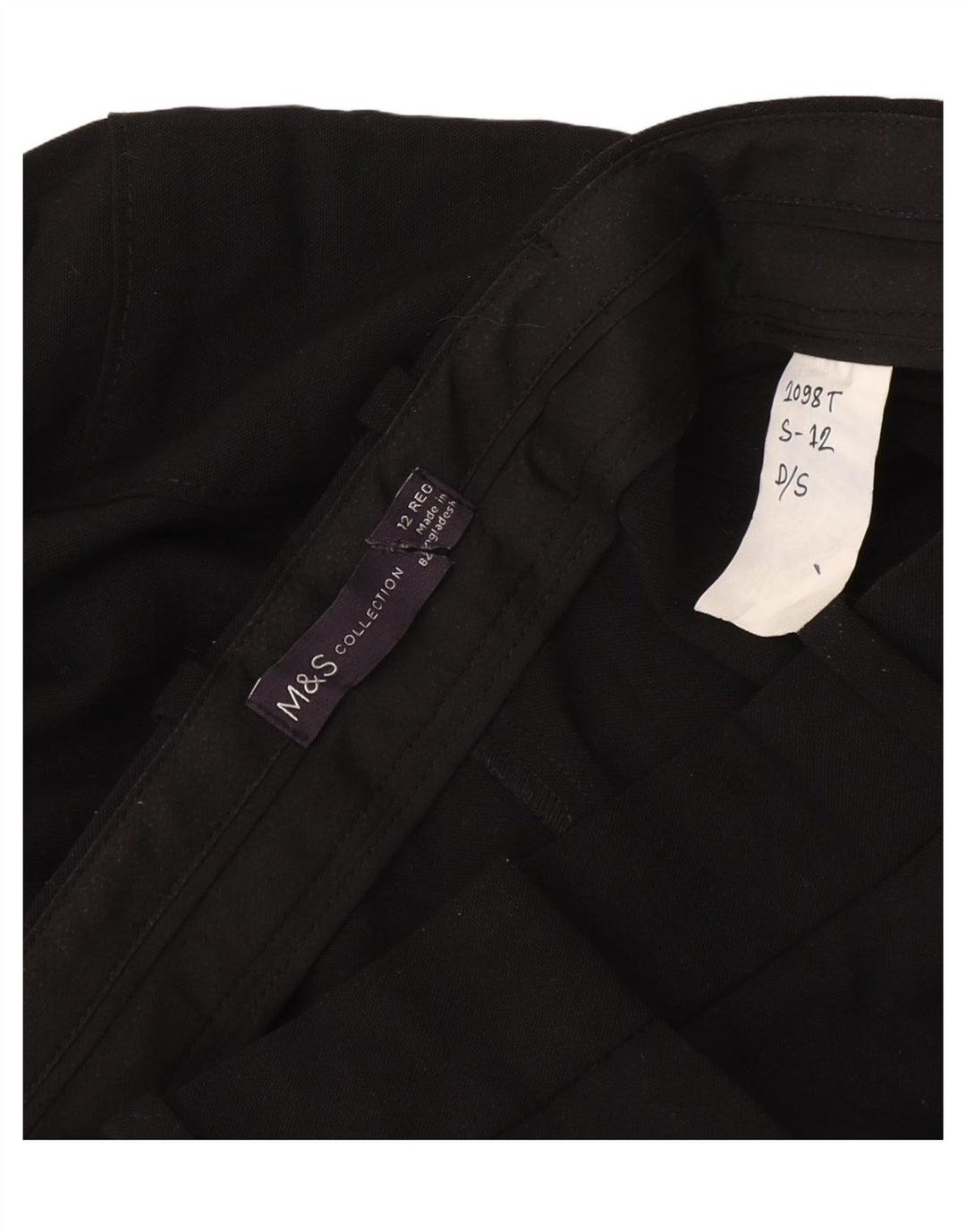 Marks & Spencer Pantalon cargo droit pour femme UK 12 Medium W30 L30 Noir