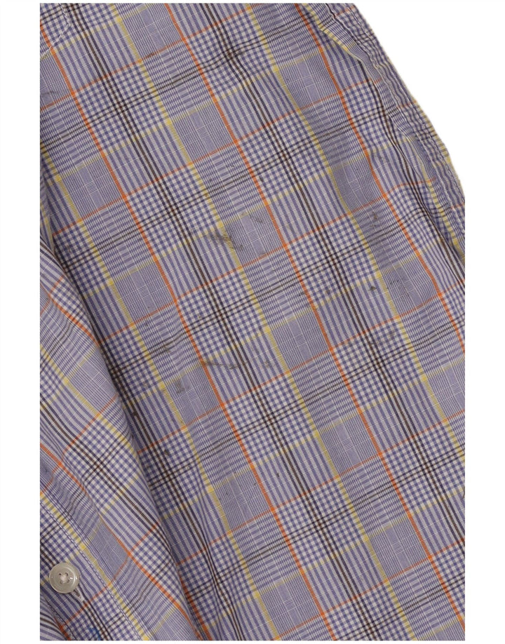 Eddie Bauer Chemise Homme XL Bleu Carreaux Coton