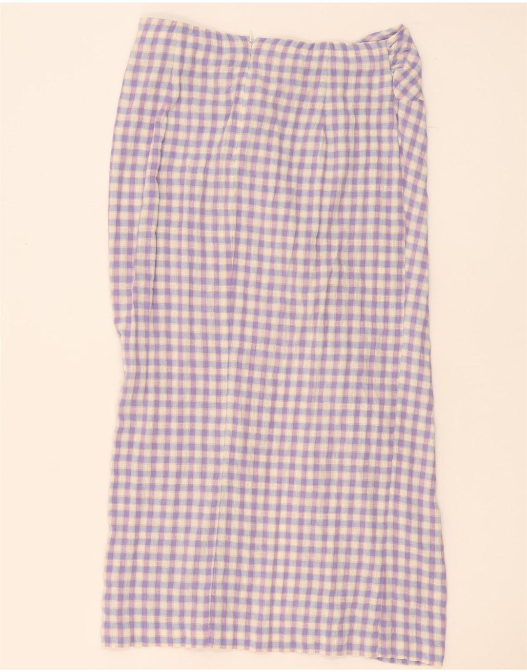 Zara Femme Maxi Jupe Large W32 Vichy Violet