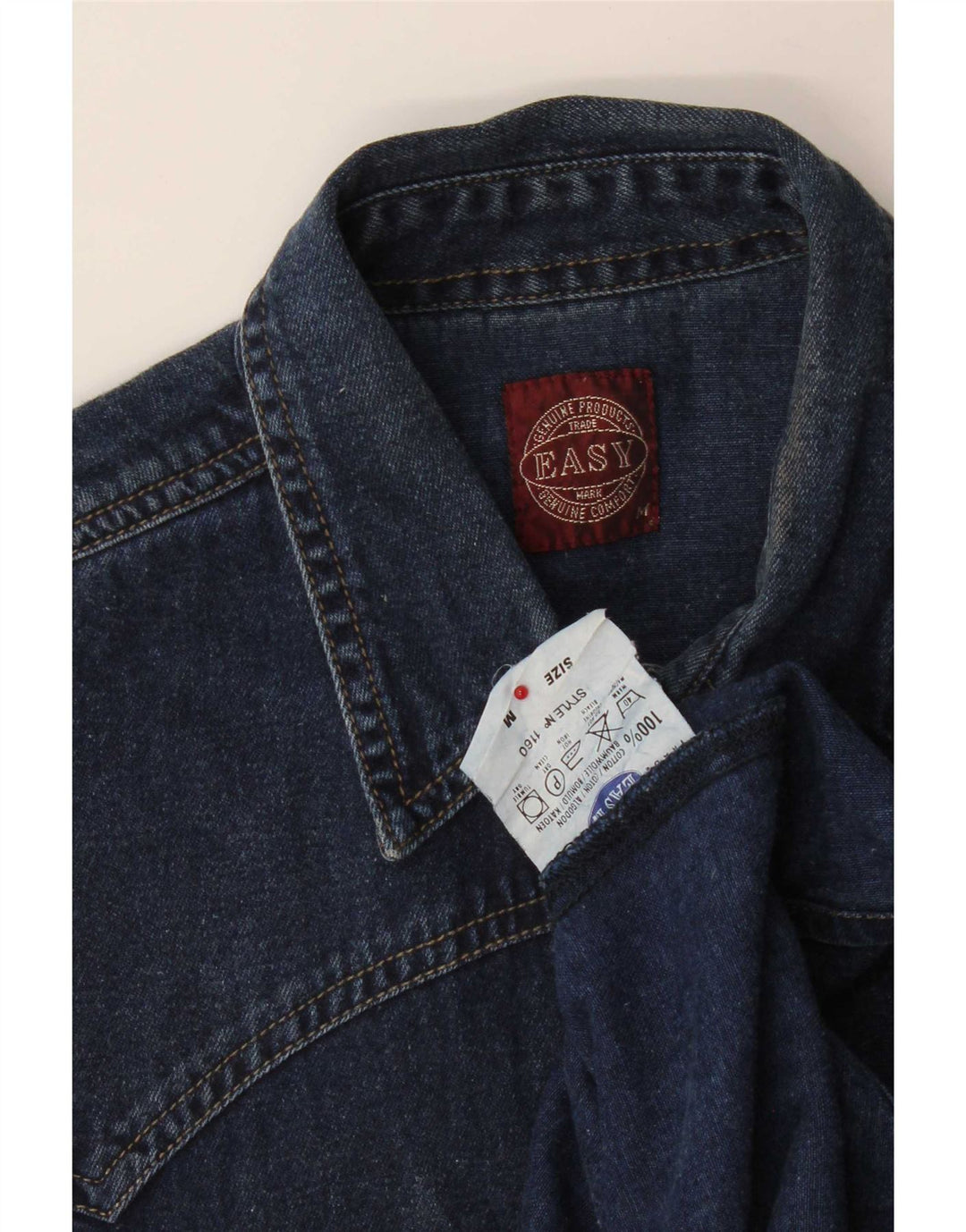 Easy Chemise En Jean Homme Bleu Marine Moyen Coton