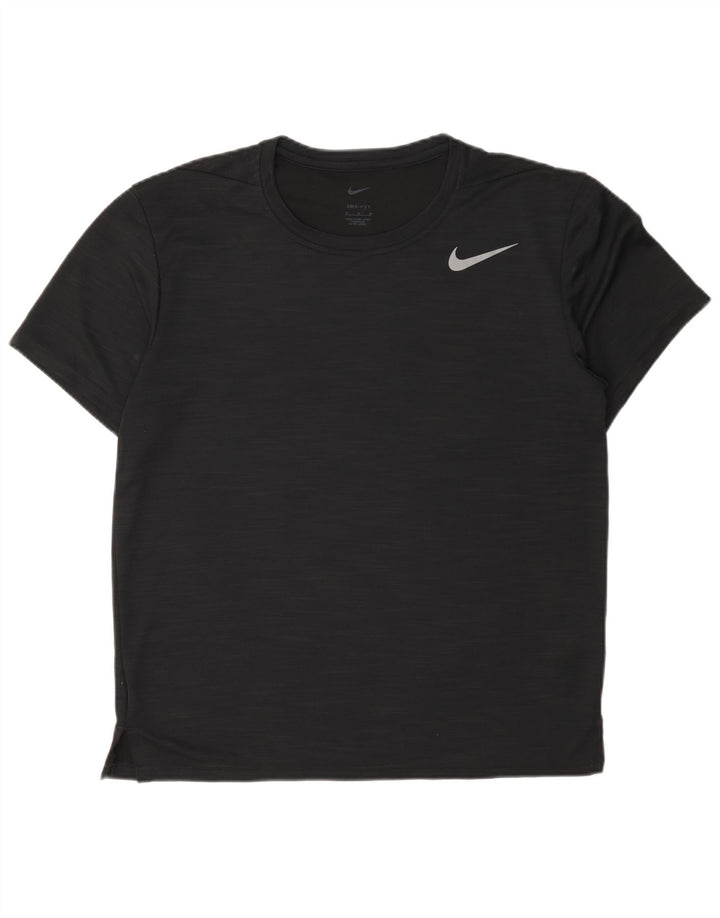 Nike T-shirt Dri Fit pour homme en polyester moucheté noir moyen