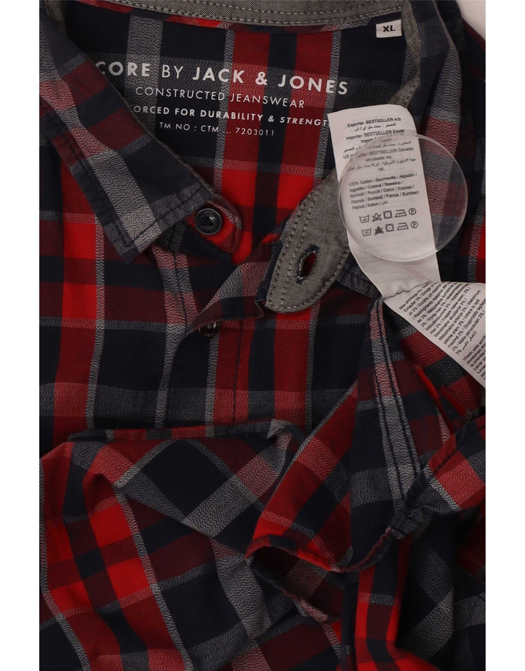 Jack & Jones Chemise XL Coton à Carreaux Multicolore Homme