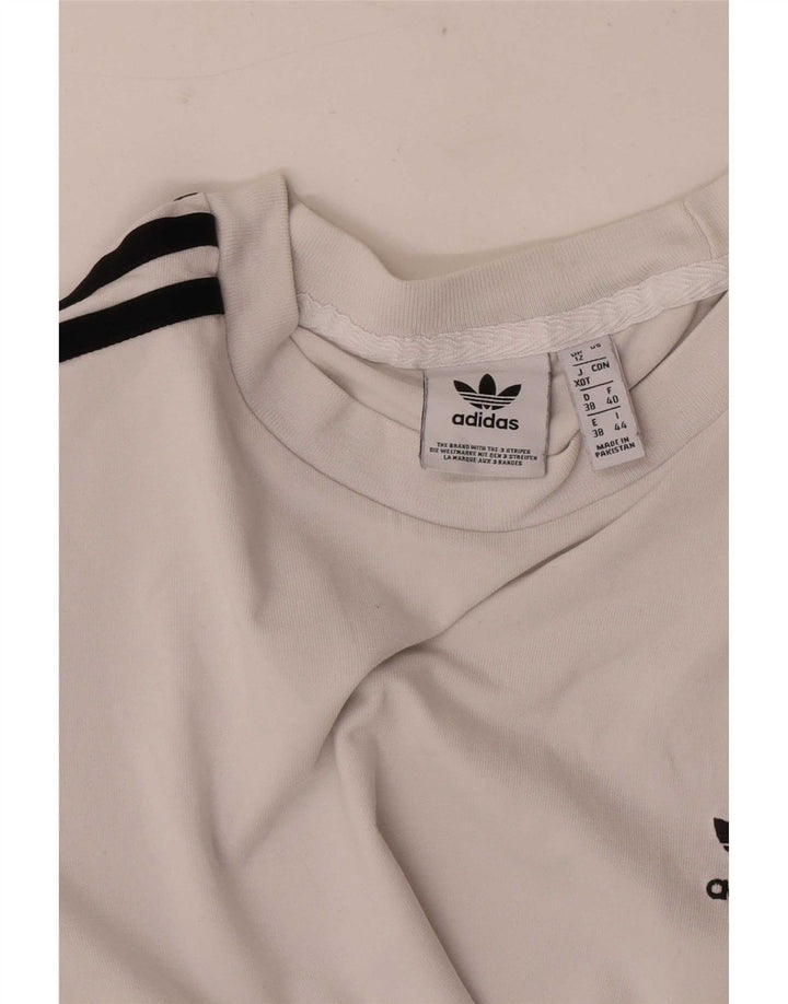 Adidas Haut à manches longues pour femme UK 12 Blanc moyen