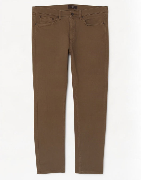 Marks & Spencer Jean Slim Homme W34 L33 Kaki Coton
