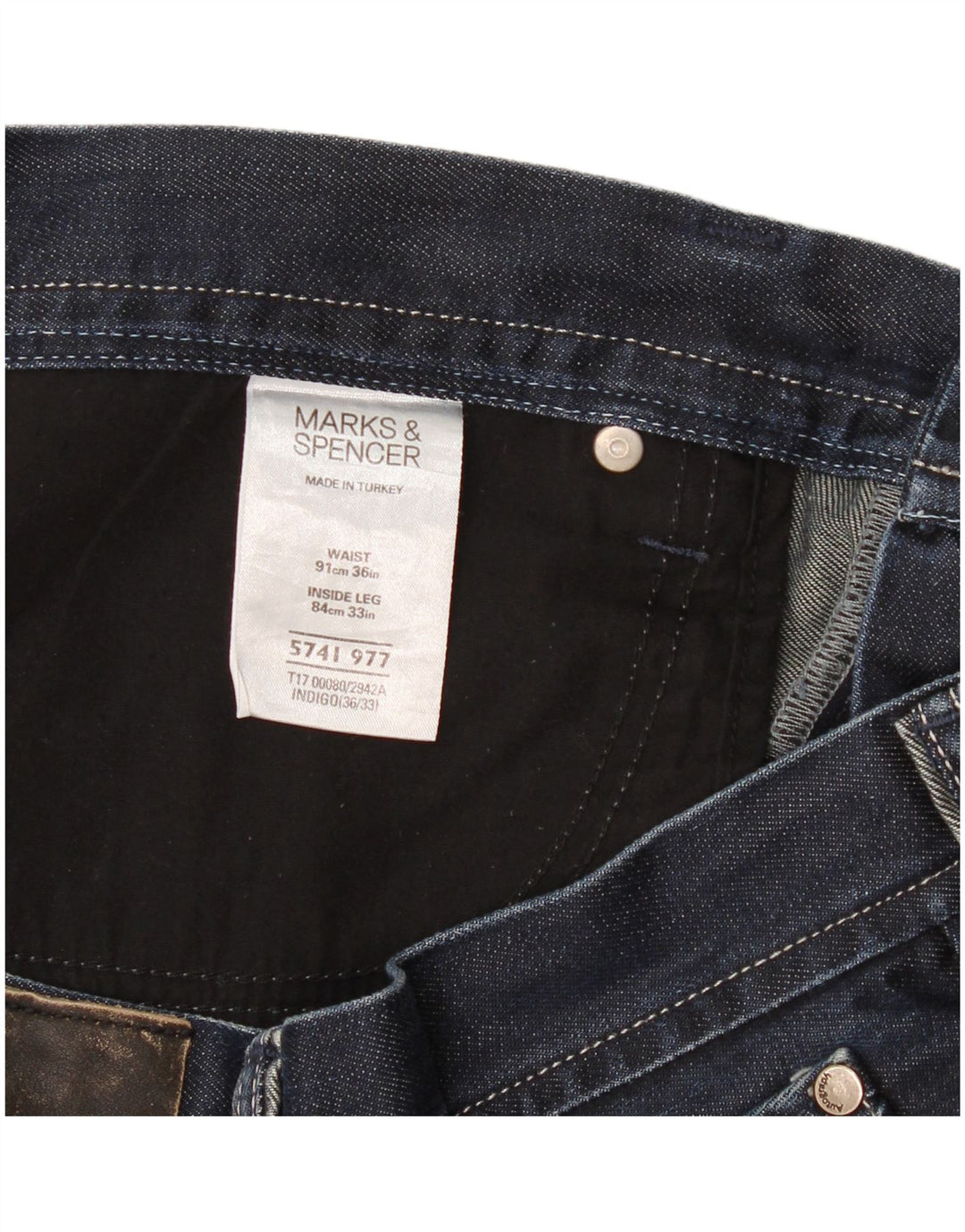 Marks & Spencer Jean droit autographe homme W36 L33 bleu marine coton