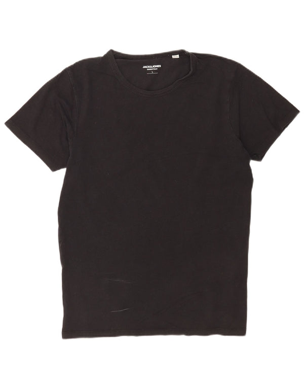 Jack & Jones T-Shirt Homme Haut Large Noir Coton