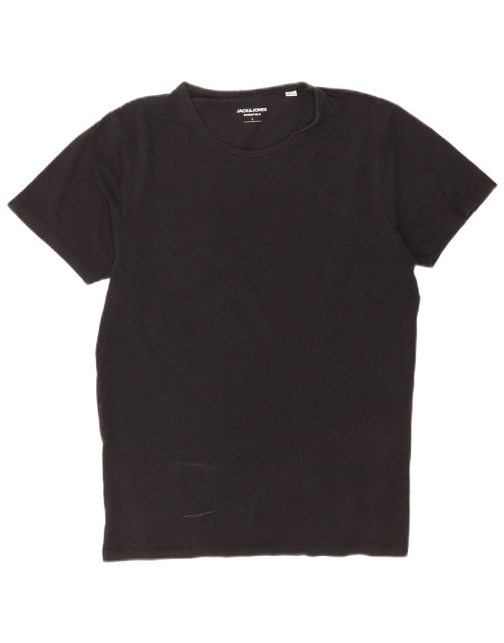 Jack & Jones T-Shirt Homme Haut Large Noir Coton