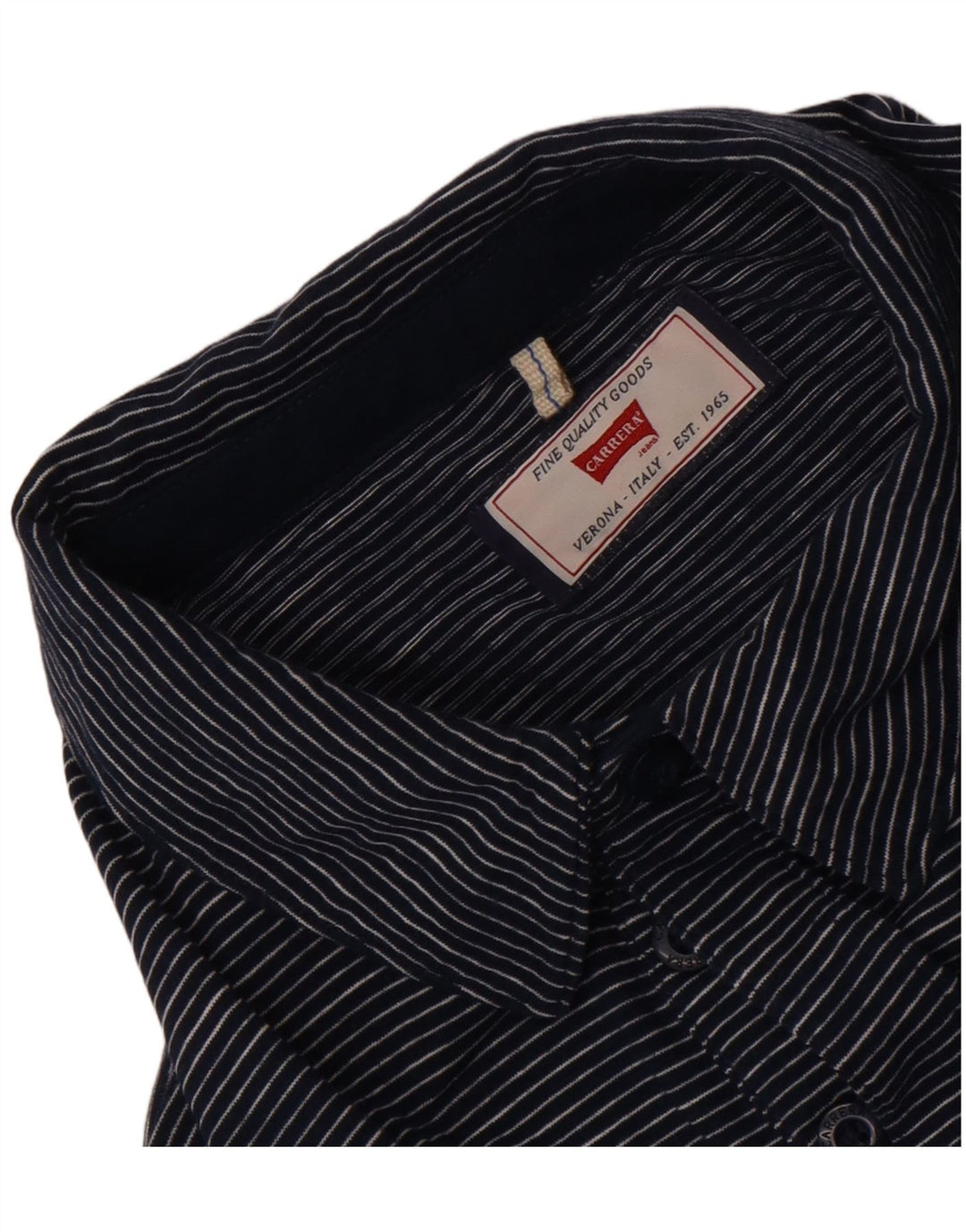 Carrera Polo Homme Petite Rayure Bleu Marine