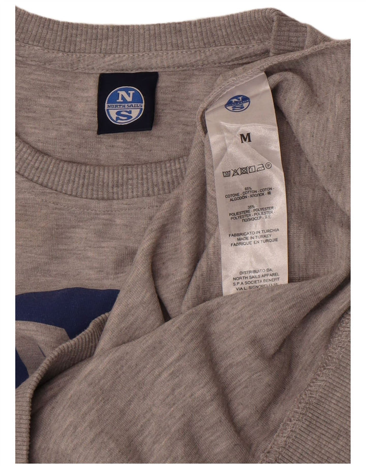 North Sails Sweat-Shirt Graphique Homme Gris Moyen Moucheté Coton