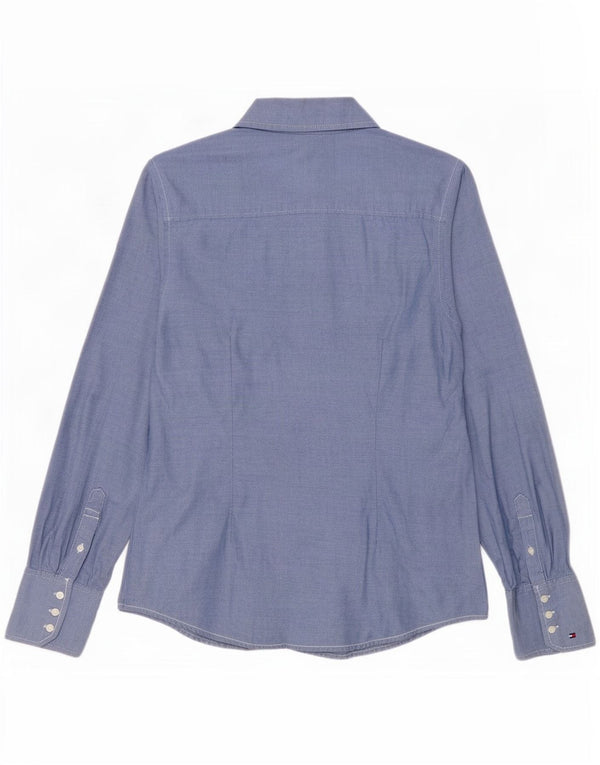 Tommy Hilfiger Chemise Femme UK 12 Bleu Moyen Coton
