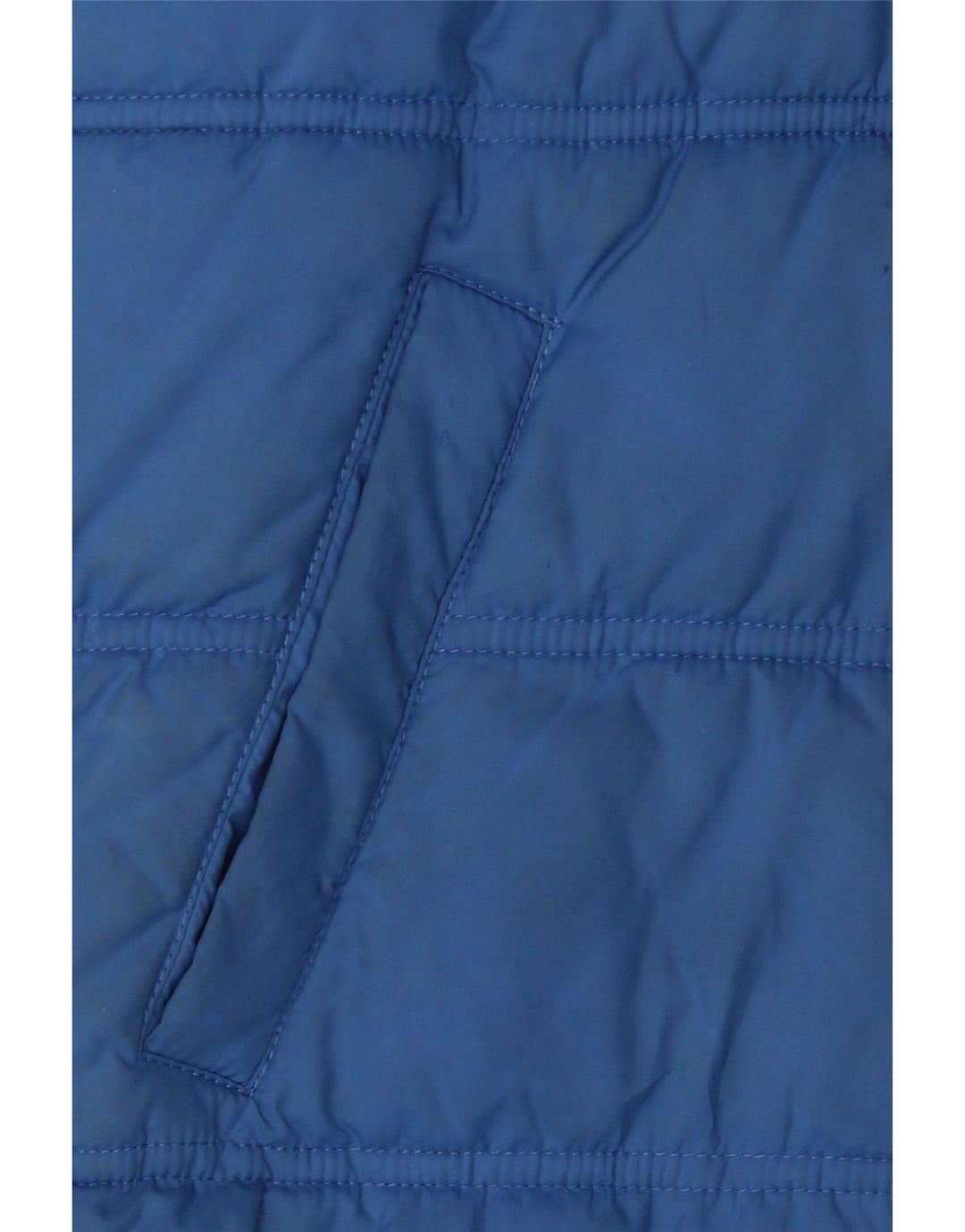 Benetton Gilet matelassé à capuche pour garçon 11-12 ans Grand Bleu Polyester