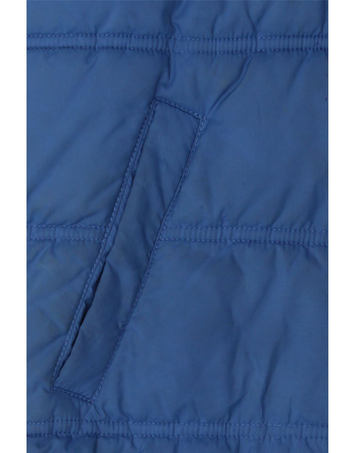Benetton Gilet matelassé à capuche pour garçon 11-12 ans Grand Bleu Polyester