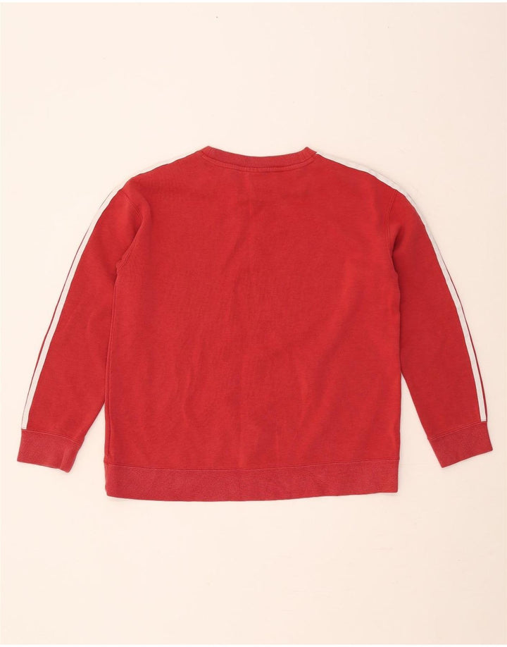 ADIDAS Sweat-shirt surdimensionné pour femme UK 8 Petit coton rouge