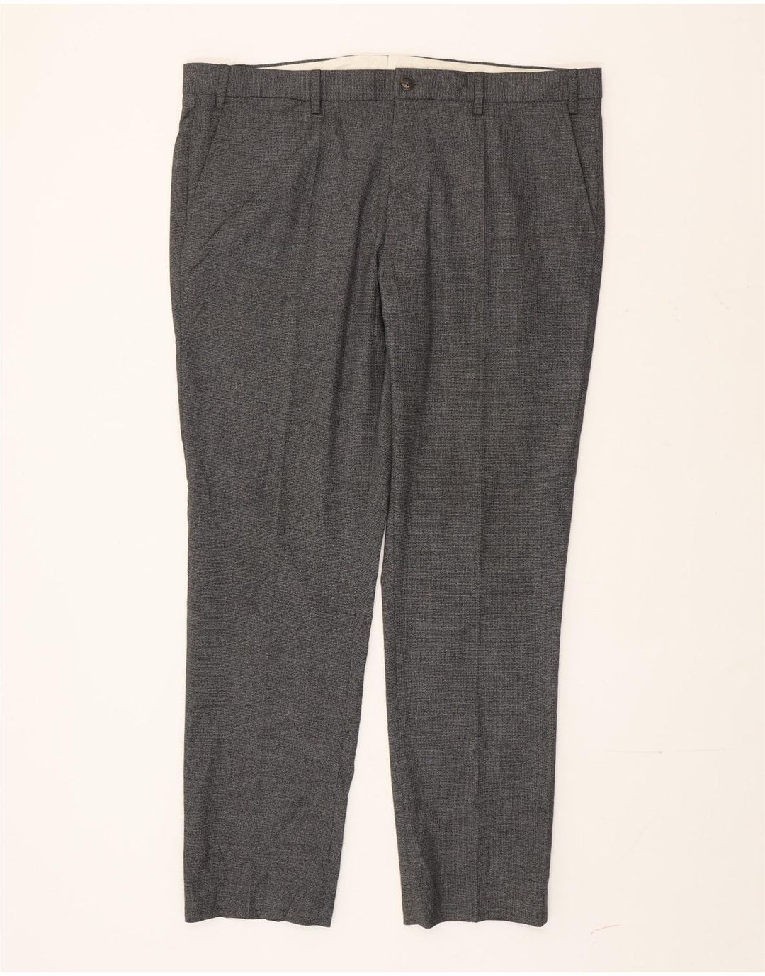 Marks & Spencer Pantalon Chino Slim Homme W38 L31 Gris Polyester